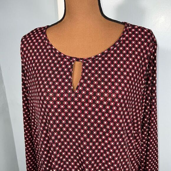 Dana Bachman, Geometric Dot Print Tunic, Asymmetrical Hemline, Women’s 2X - Picture 3 of 12